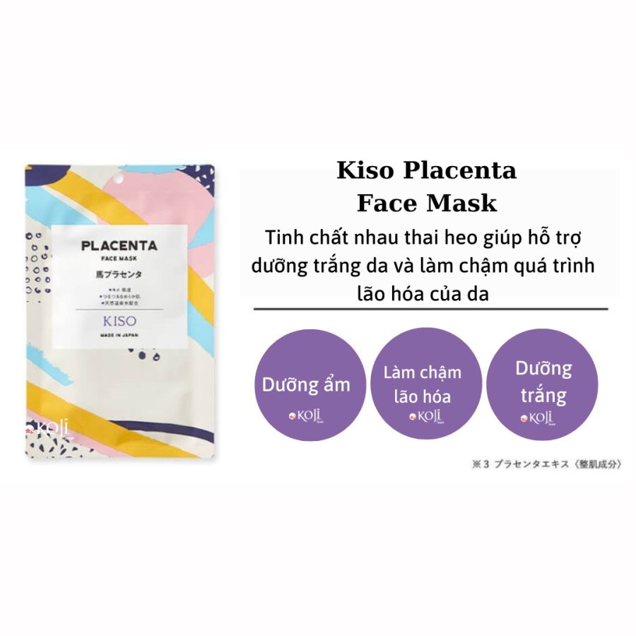 Mặt nạ dưỡng da Kiso Nhật Bản - gói 1 miếng