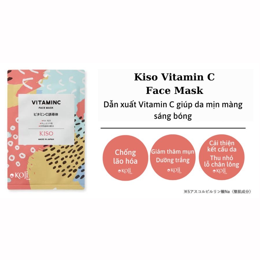 Mặt nạ dưỡng da Kiso Nhật Bản - gói 1 miếng