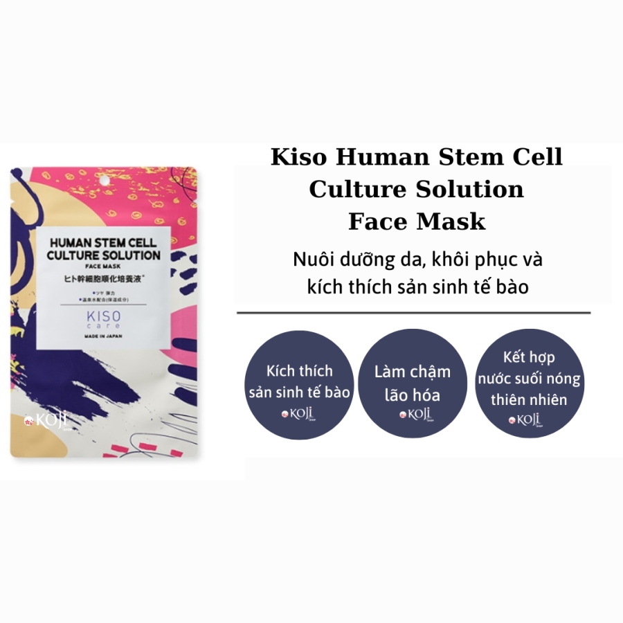 Mặt nạ dưỡng da Kiso Nhật Bản - gói 1 miếng