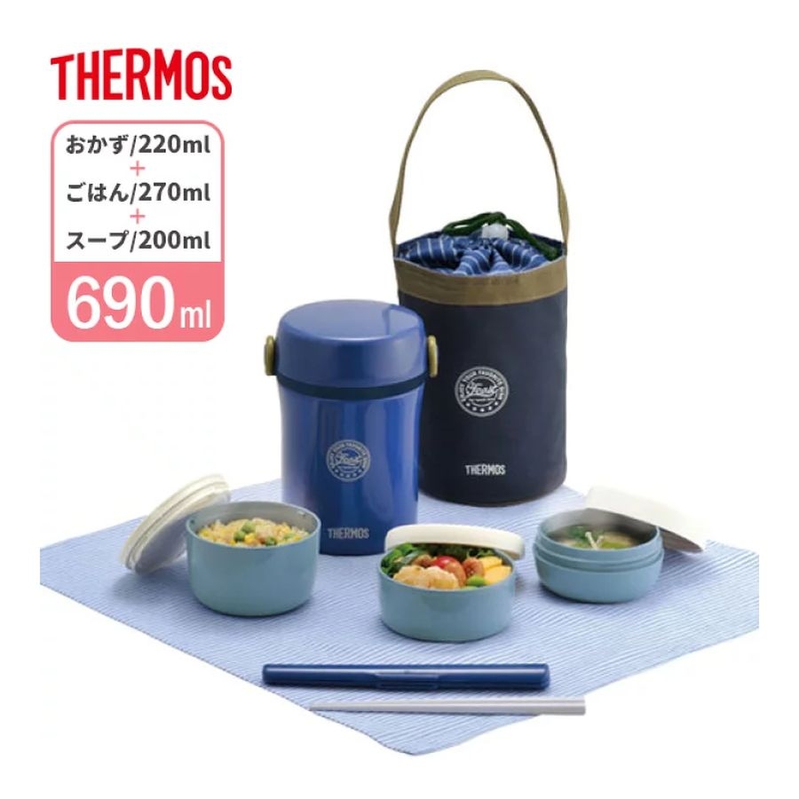 Hộp cơm giữ nhiệt 3 ngăn Thermos JBC-801