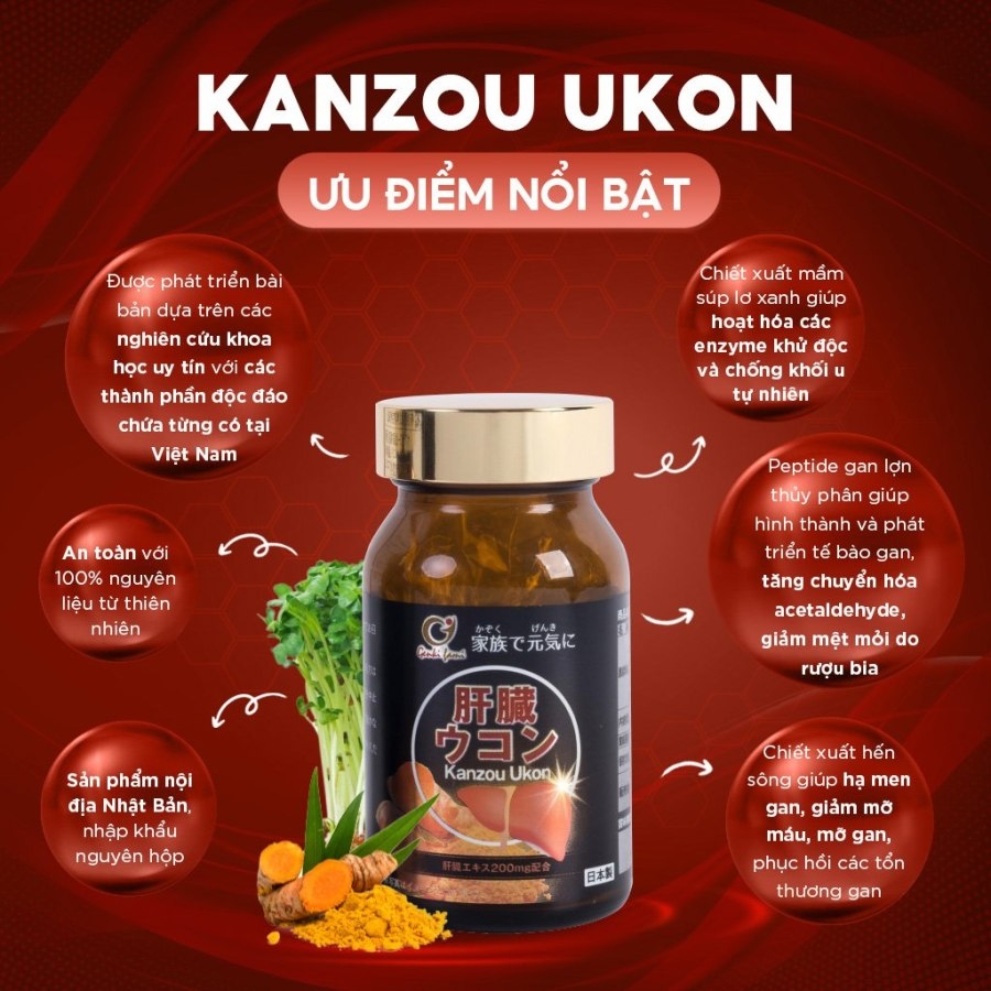 Viên uống bổ gan Genkifami Kanzo Ukon