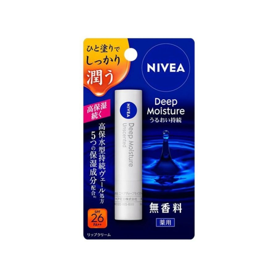 Son dưỡng ẩm cao Nivea không màu chống nắng SPF26 PA++ 2.2g