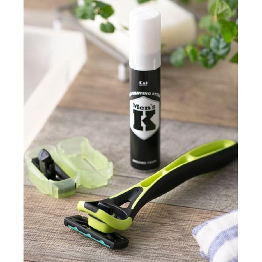 Set dạo cạo râu 5 lưỡi kép KAI kèm kem cạo râu Xfit