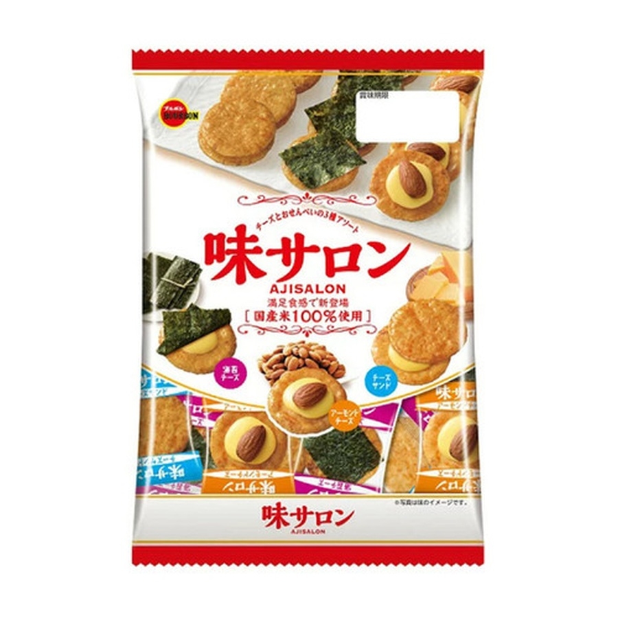 Bánh gạo Bourbon Ajisalon 3 vị (hạnh nhân, phô mai, rong biển) 65g