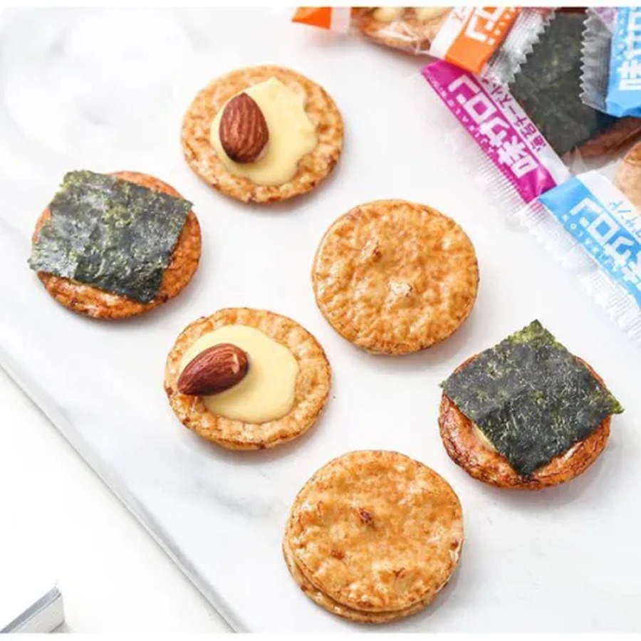 Bánh gạo Bourbon Ajisalon 3 vị (hạnh nhân, phô mai, rong biển) 65g