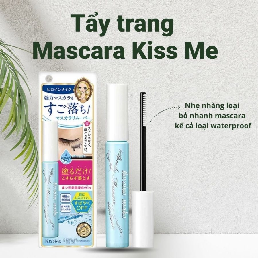 Tẩy trang mascara Kissme Heroin dưỡng ẩm cho mi 6.6ml