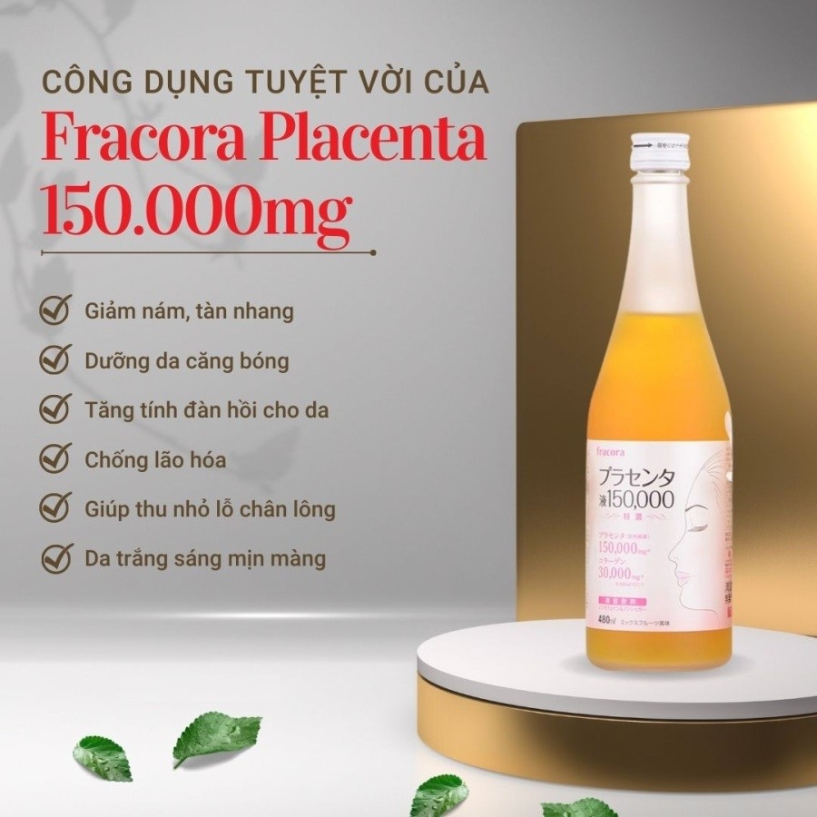 Nước uống Nhau thai heo Fracora Placenta 150000mg 480ml