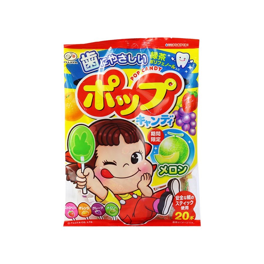 Kẹo mút hoa quả Fujiya chống sâu răng - Gói 20 chiếc