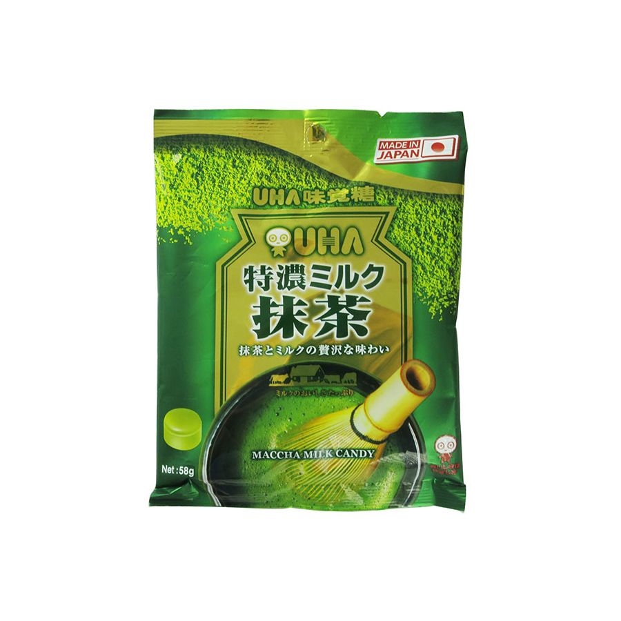 Kẹo UHA trà xanh sữa 58g
