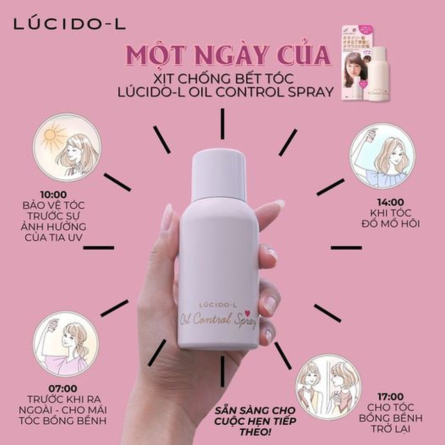 Xịt kiểm soát dầu chống bết tóc Lucido-L 70g