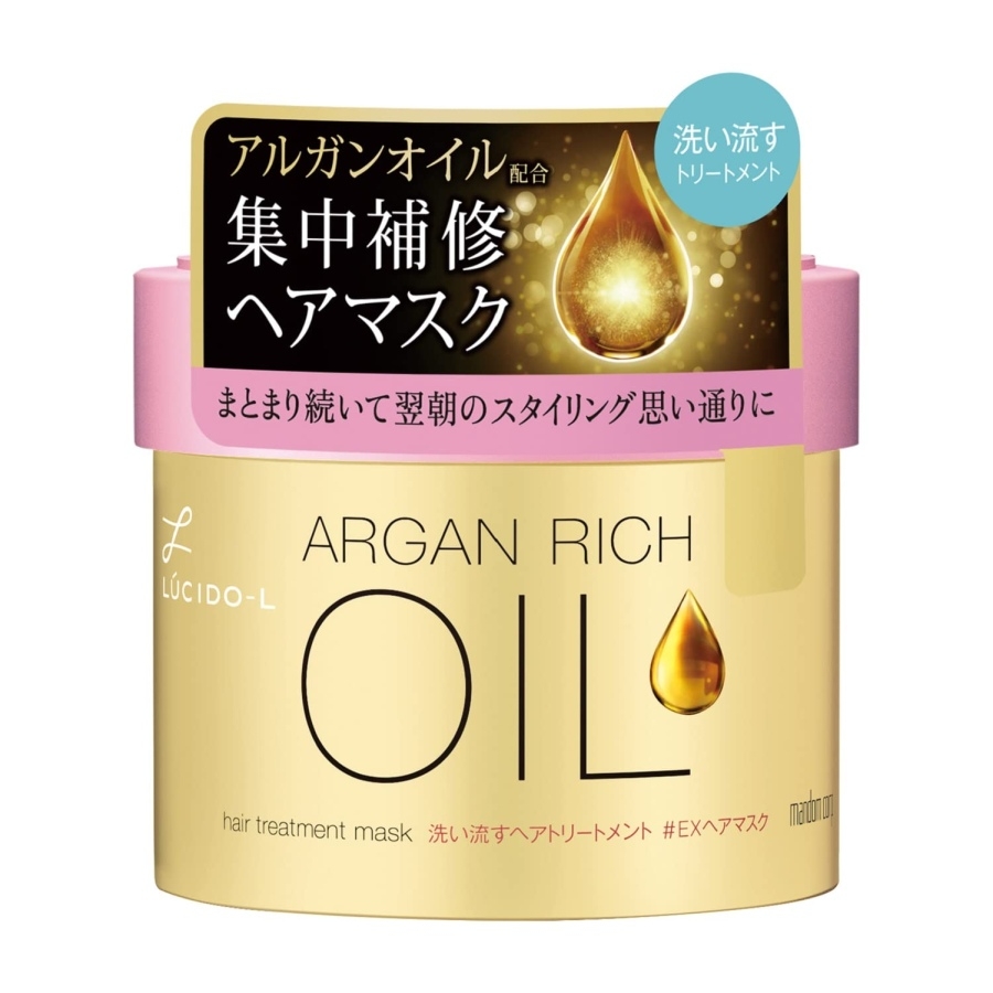 Mặt nạ ủ tóc argan rich oil Lucido-L dưỡng ẩm và phục hồi hư tổn 220g