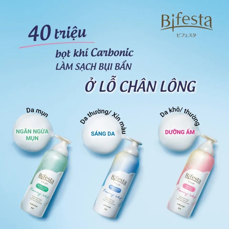 Sữa rửa mặt tạo bọt Bifesta Foaming Whip 180gr