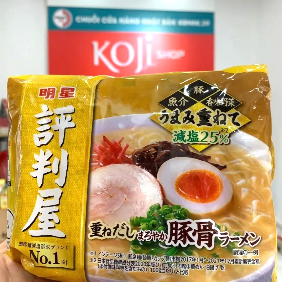 Mì ăn liền Ramen Hyobanya Nhật Bản - Pack 5 gói x 80g