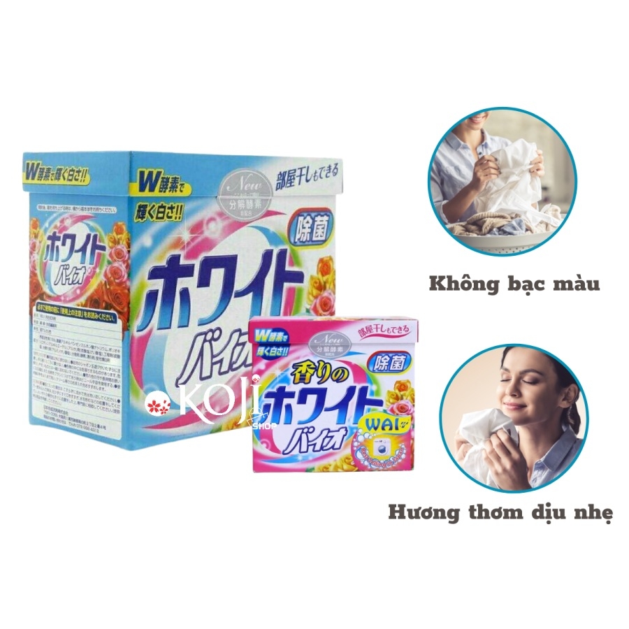 Bột giặt trắng quần áo Wai Nhật Bản 900gram