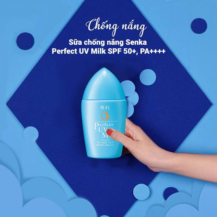 Sữa chống nắng Senka Perfect uv milk dưỡng ẩm da SPF 50+ PA++++ 40ml
