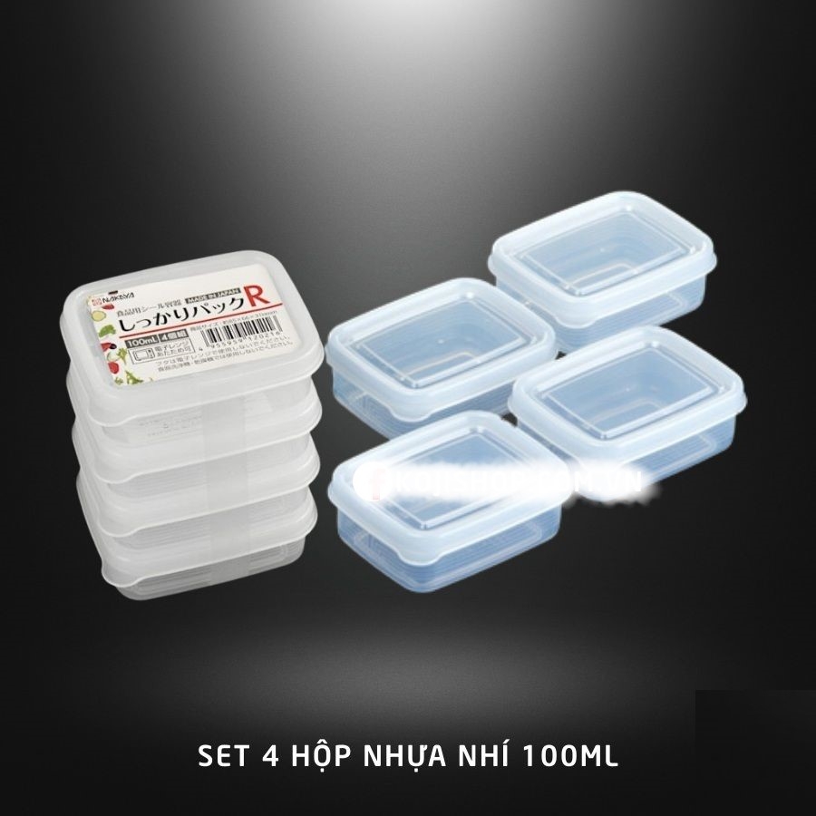 Set 4 hộp nhựa Nakaya mini 100ml