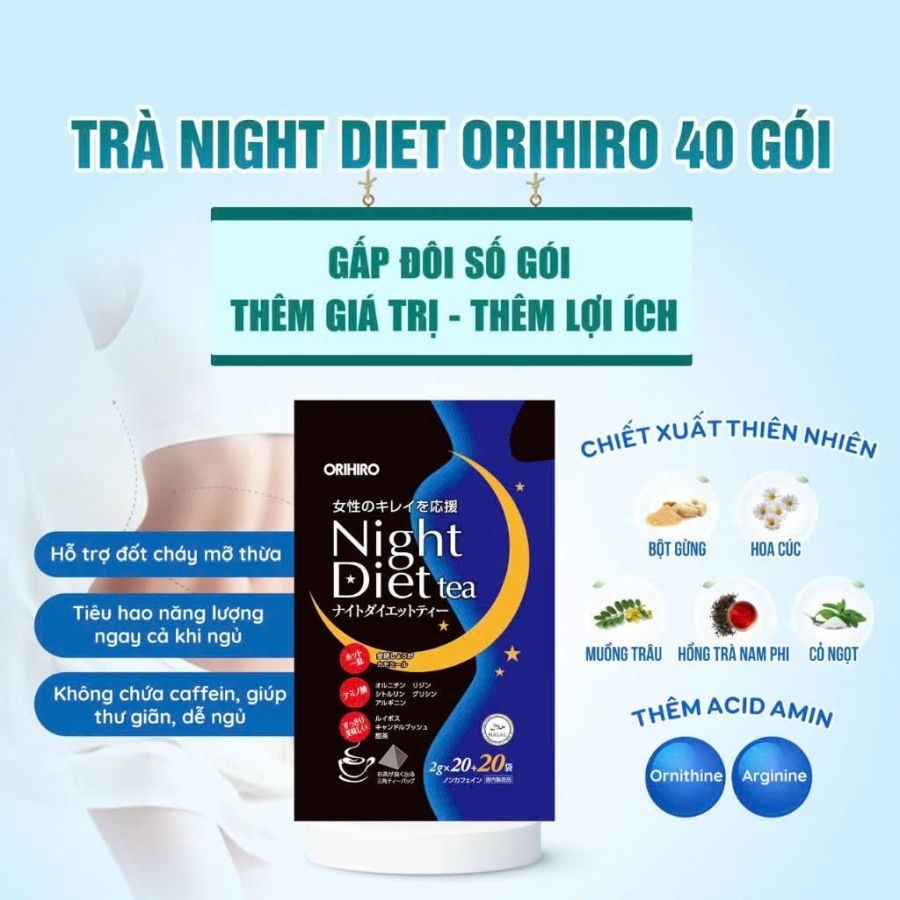 Trà giảm cân Orihiro Night Diet