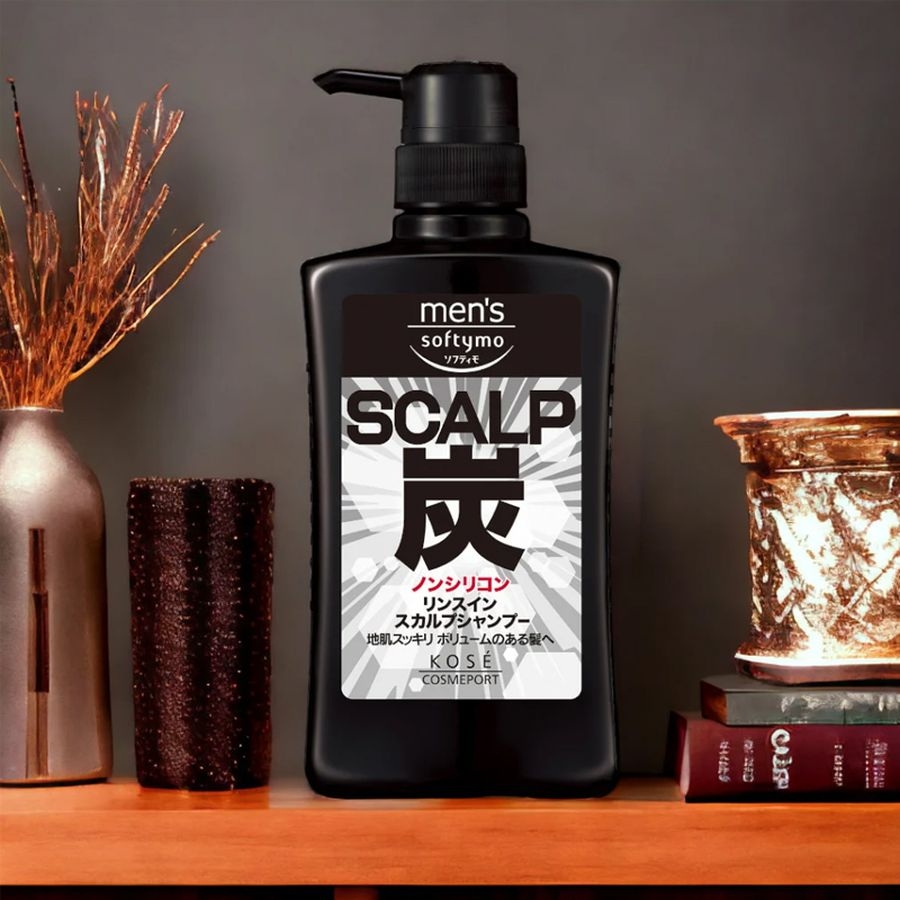 Dầu gội than hoạt tính chăm sóc da đầu dành cho nam Kose Softymo