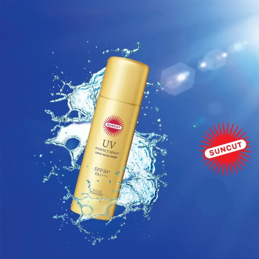 Xịt chống nắng Kose Suncut Super Waterproof UV SPF50+ PA++++ 90g