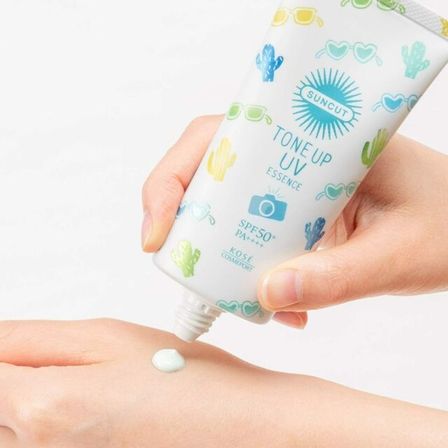 Kem chống nắng Kose Suncut Tone Up UV Essence Waterproof SPF 50+ PA++++ 80g