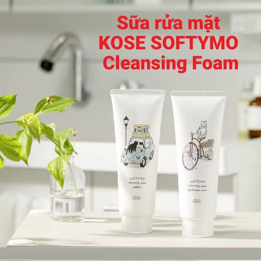 Sữa rửa mặt Kose Softymo 220g - phiên bản Mèo