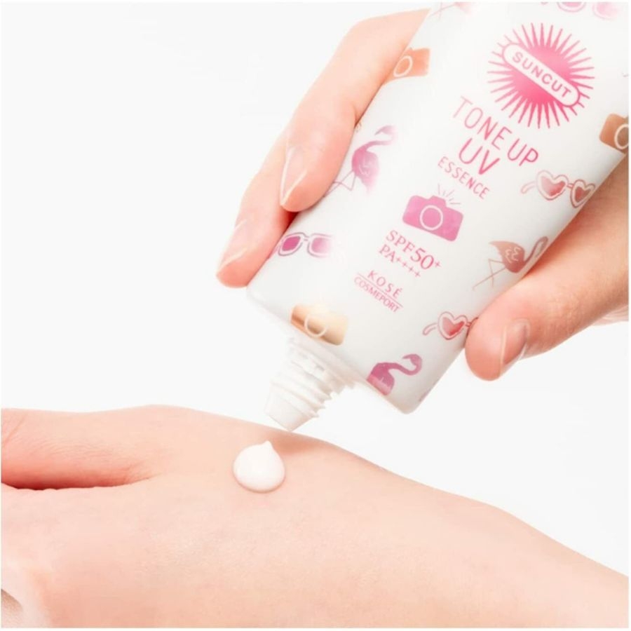 Kem chống nắng Kose Suncut Tone Up UV Essence Waterproof SPF 50+ PA++++ 80g