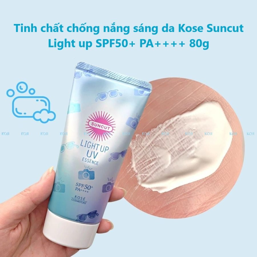 Tinh chất chống nắng sáng da Kose Suncut Light up SPF50+ PA++++ 80g