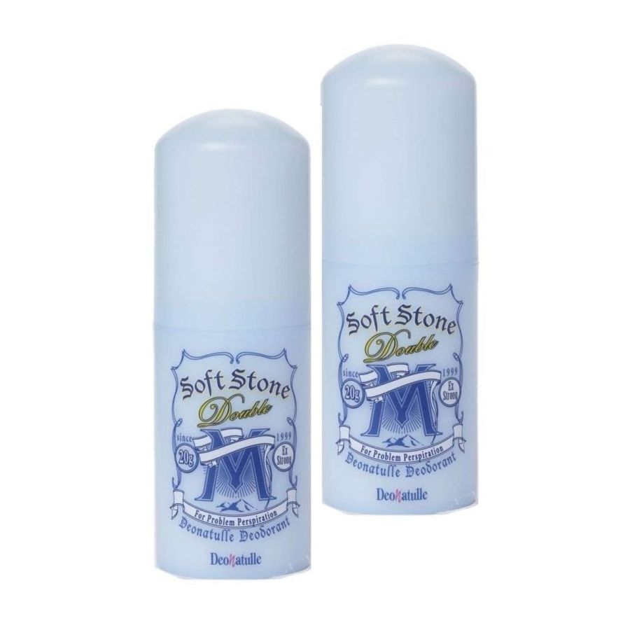 Lăn nách đá khoáng Softstone Double Deonatulle 20g cho nam (mẫu mới)