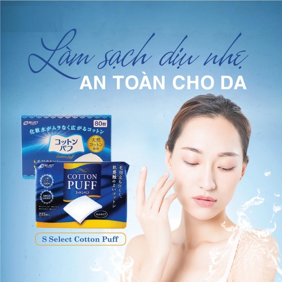 Bông tẩy trang S Select mềm mại, thân thiện với da