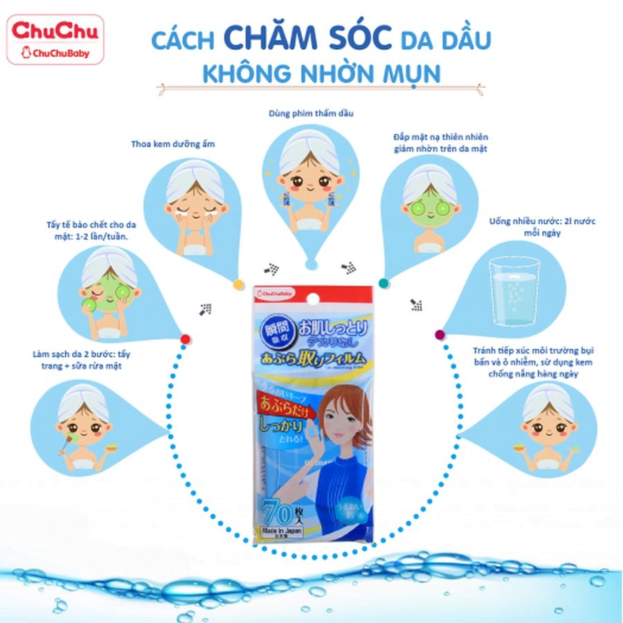 Phim thấm dầu ChuChu  xanh trời - 70 tờ