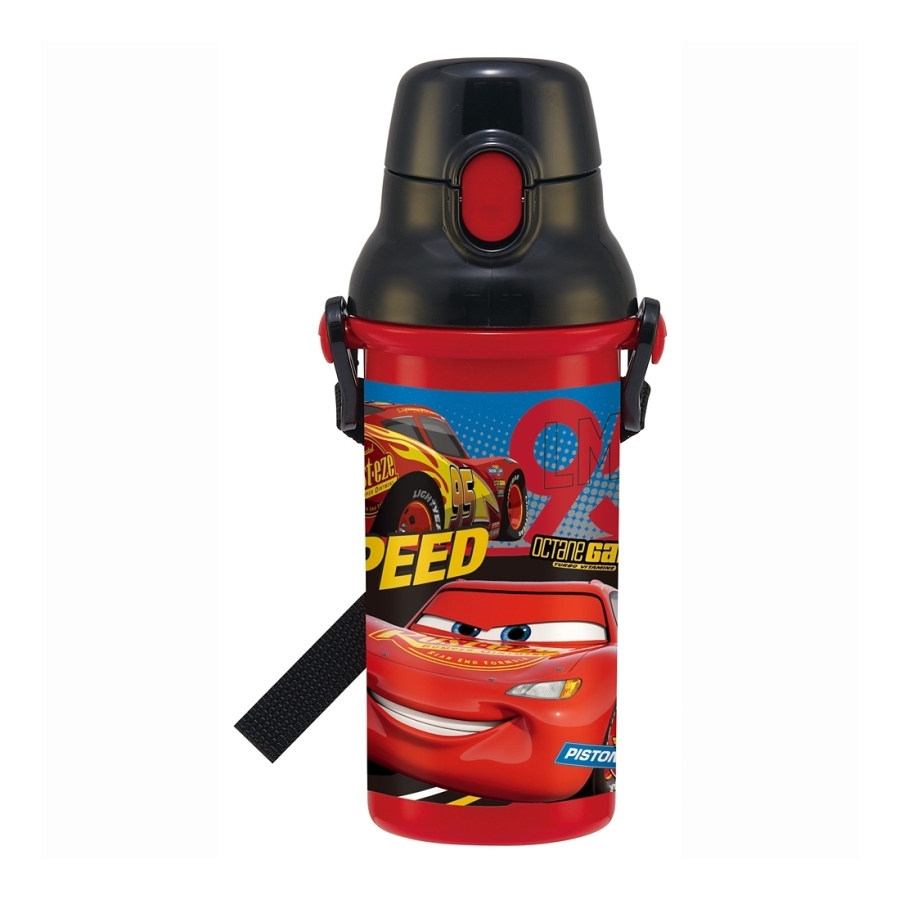 Bình nước Skater 480ml có nút bấm, dây đeo cho bé