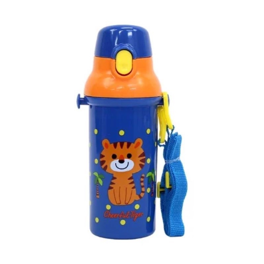 Bình nước Skater 480ml có nút bấm, dây đeo cho bé