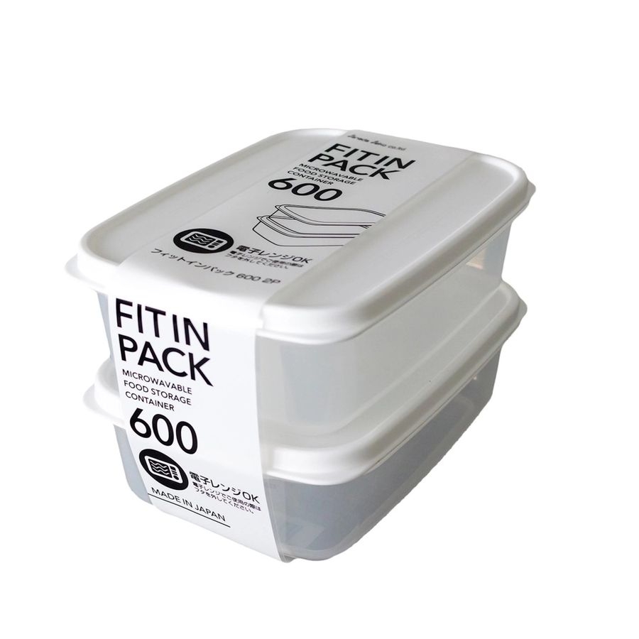 Hộp nhựa Fitin Pack nắp dẻo nắp màu trắng