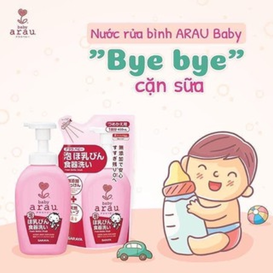 Nước rửa bình sữa Arau