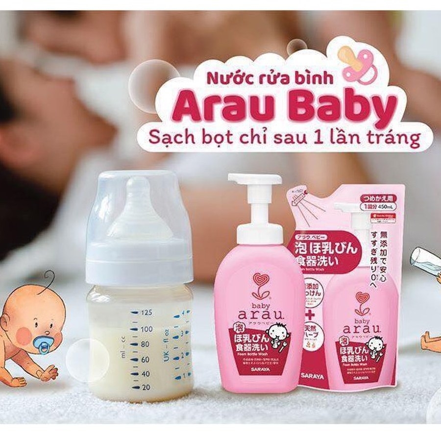 Nước rửa bình sữa Arau