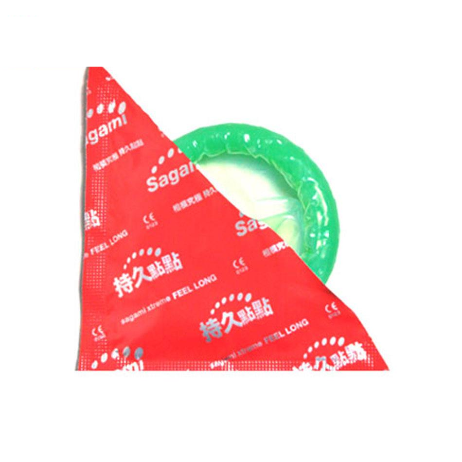 Bao cao su Sagami Xtreme Feel Long hộp 10 chiếc - có chấm nổi, có màu