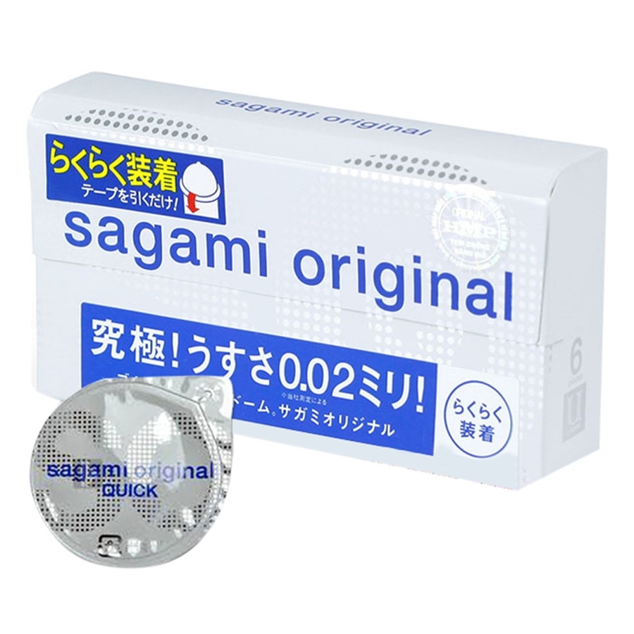 Bao cao su Sagami Original 0.02mm - hộp 6 chiếc
