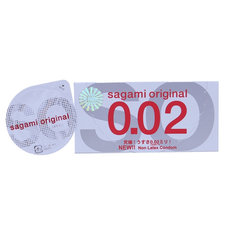 Bao cao su Sagami Original 0.02mm - hộp 2 chiếc