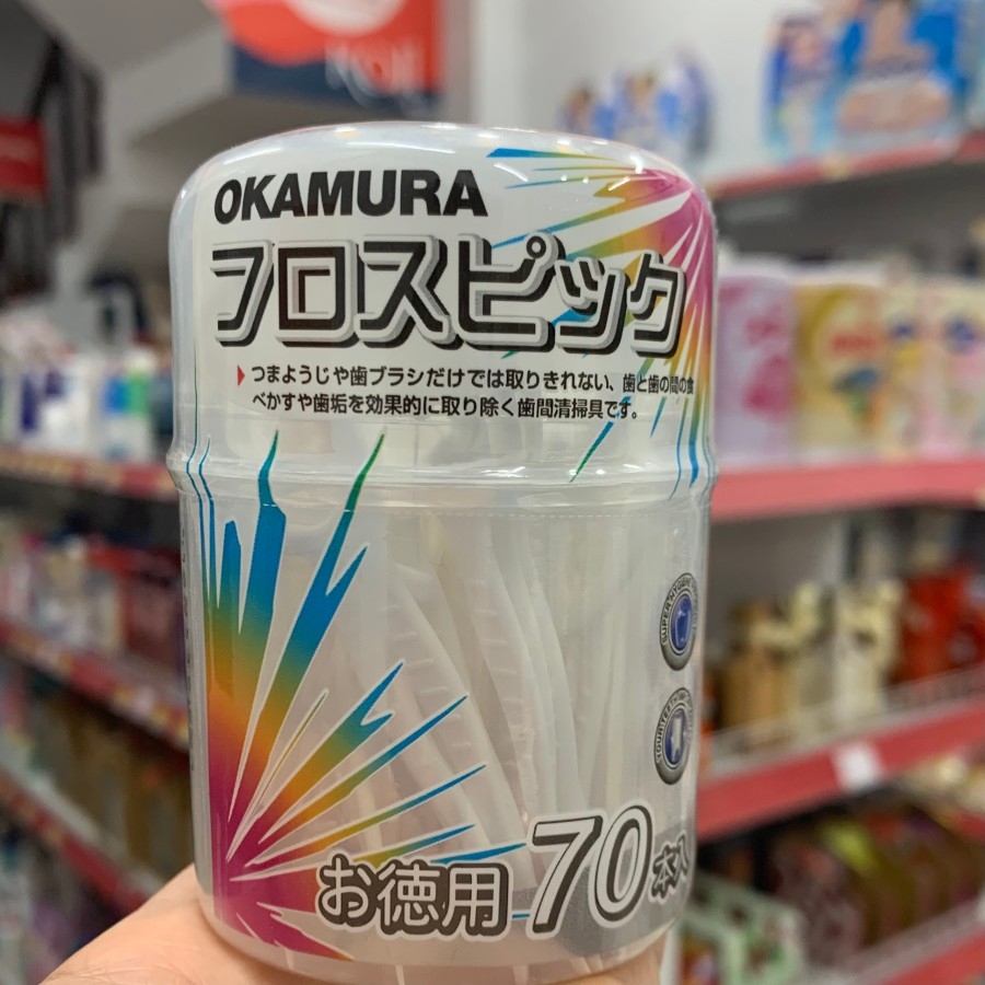 Tăm chỉ nha khoa OKAMURA - Hộp 70 chiếc