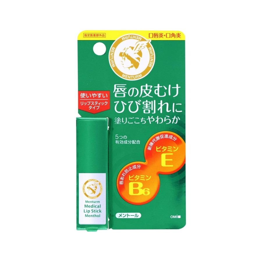 Son dưỡng Omi Menturm Medical Lipstick Clear cấp ẩm, trị nẻ và viêm khóe môi 3,2g