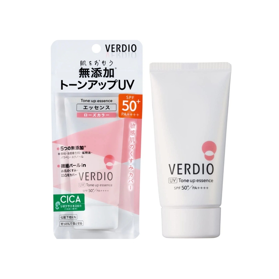 Tinh chất chống nắng nâng tone trắng hồng dành cho da nhạy cảm Omi Verdio SPF50+ PA++++ 50g