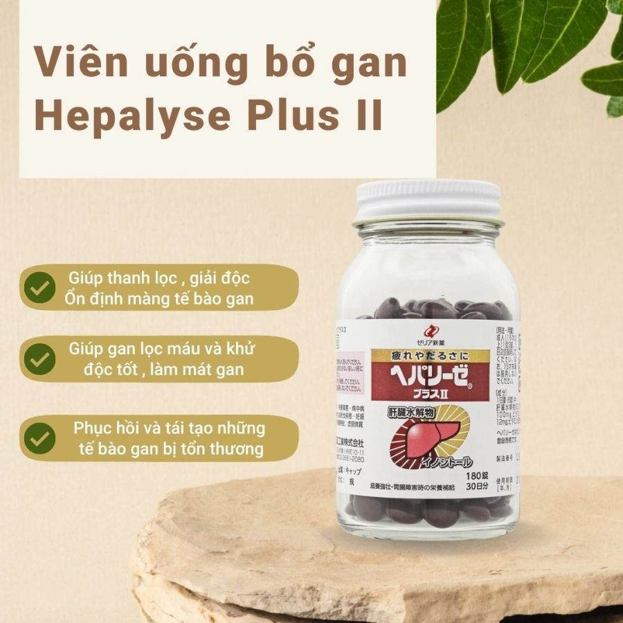 Viên uống bổ gan Hepalyse Plus II 180 viên