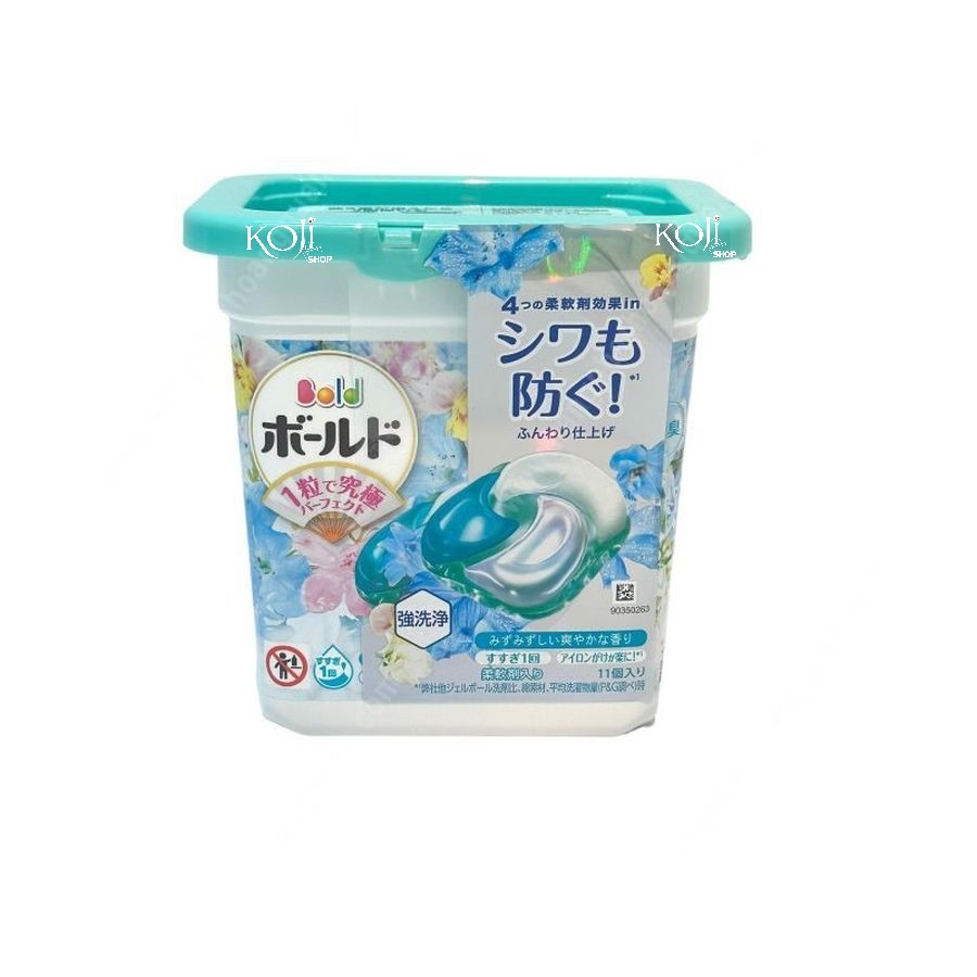 Viên giặt xả Gel Ball Bold 4 in 1 hộp 11 viên
