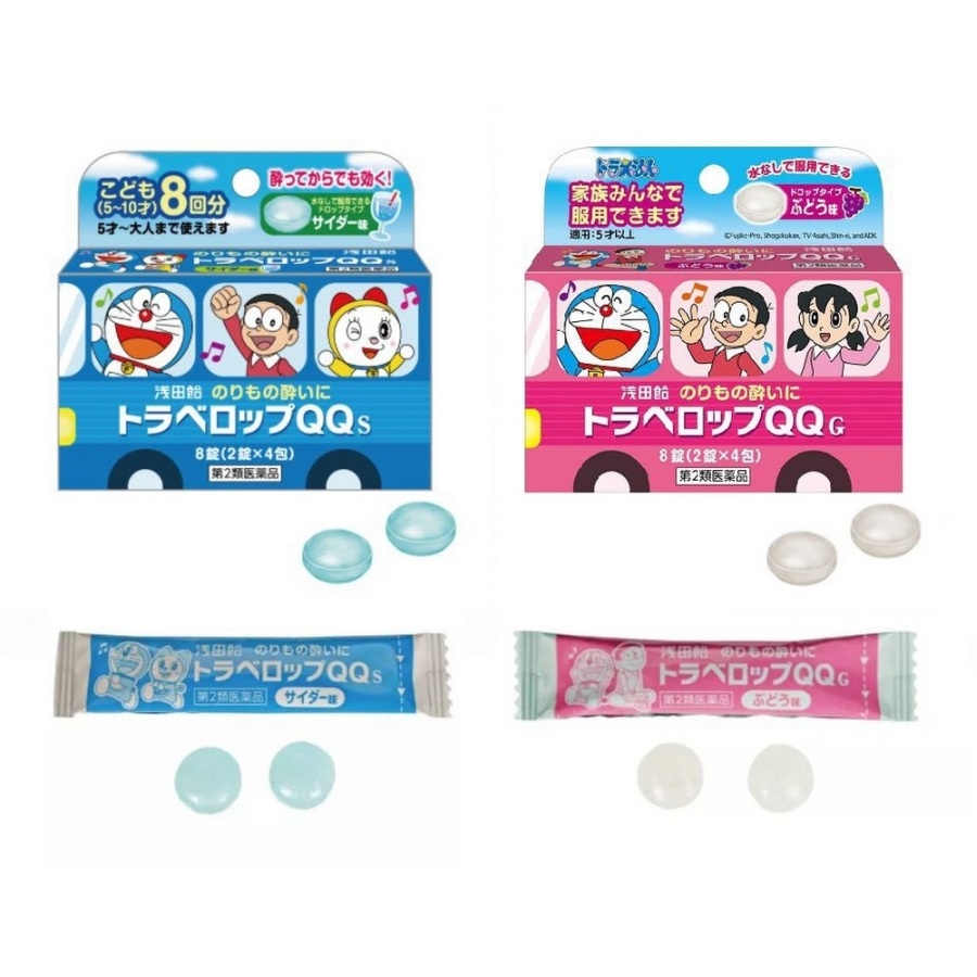 Viên uống chống say tàu xe Travelop QQS cho bé từ 5 tuổi - Hộp 8 viên