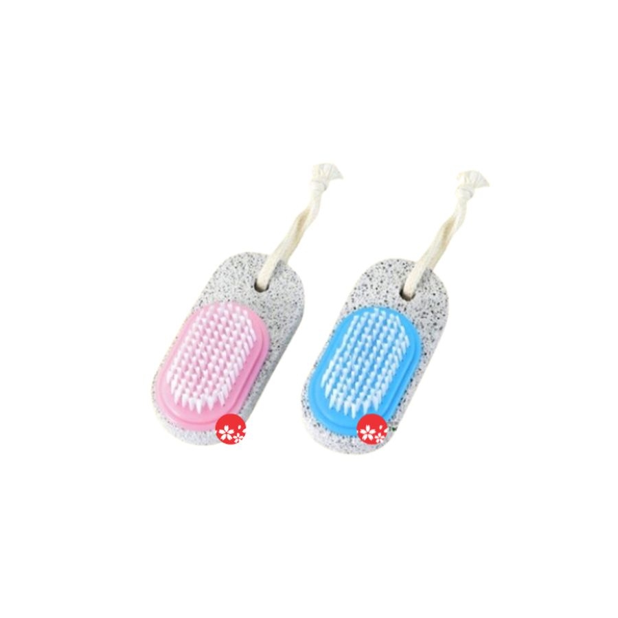 Đá bọt chà gót chân kèm bàn chải