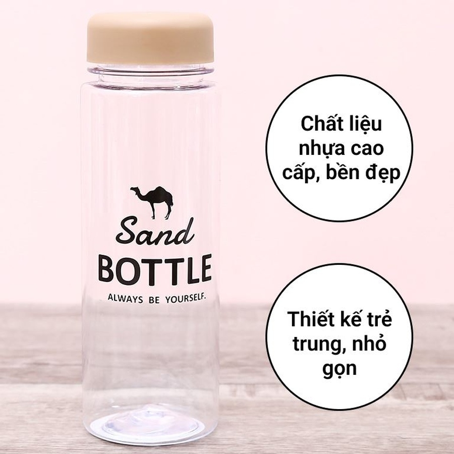 Bình nhựa Echo Sand - Forest đựng nước có nắp đậy chống sặc 500ml