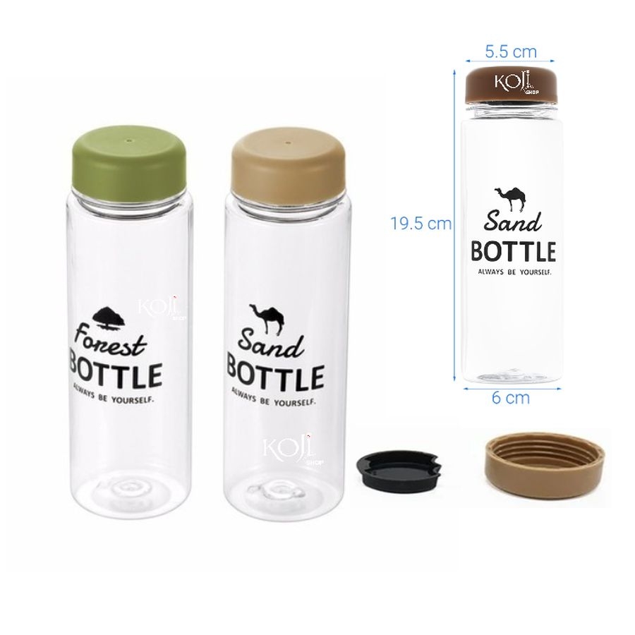 Bình nhựa Echo Sand - Forest đựng nước có nắp đậy chống sặc 500ml