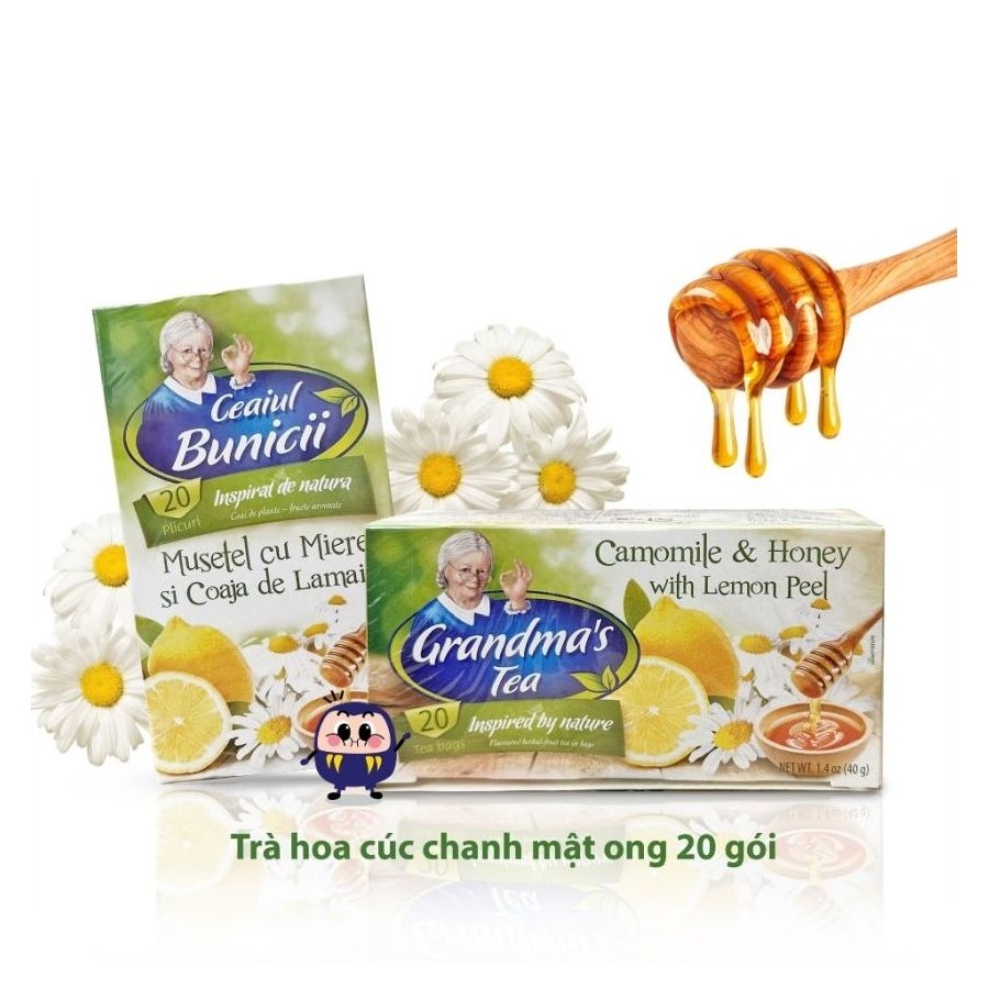 Trà hoa cúc chanh mật ong Grandma's Tea (2g x 20 túi lọc)