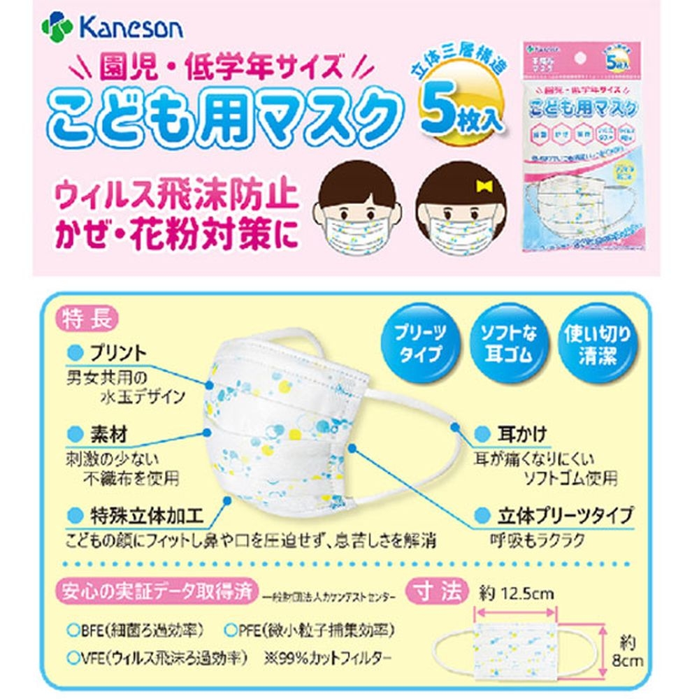 Set 5 khẩu trang Kaneson kháng khuẩn chống bụi cho bé