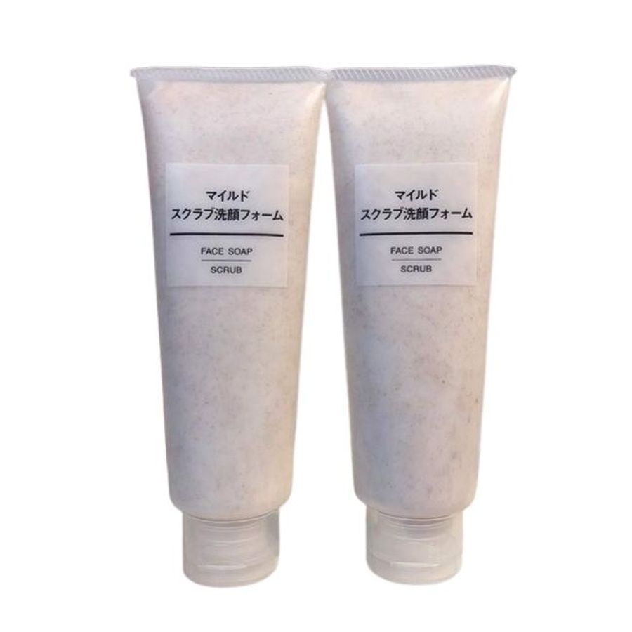 Sữa rửa mặt Muji Face Soap Scrub tẩy da chết cho da nhạy cảm 120g